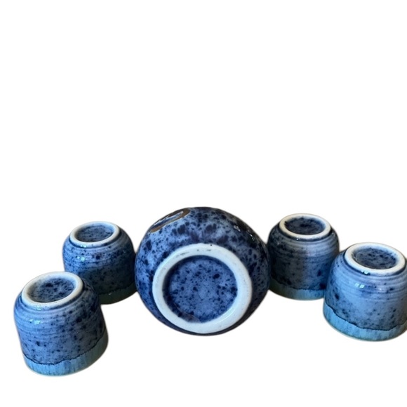 KAFUN JAPAN Ceramic Saki Set 5 PCS Sushi Date Night - Picture 3 of 9